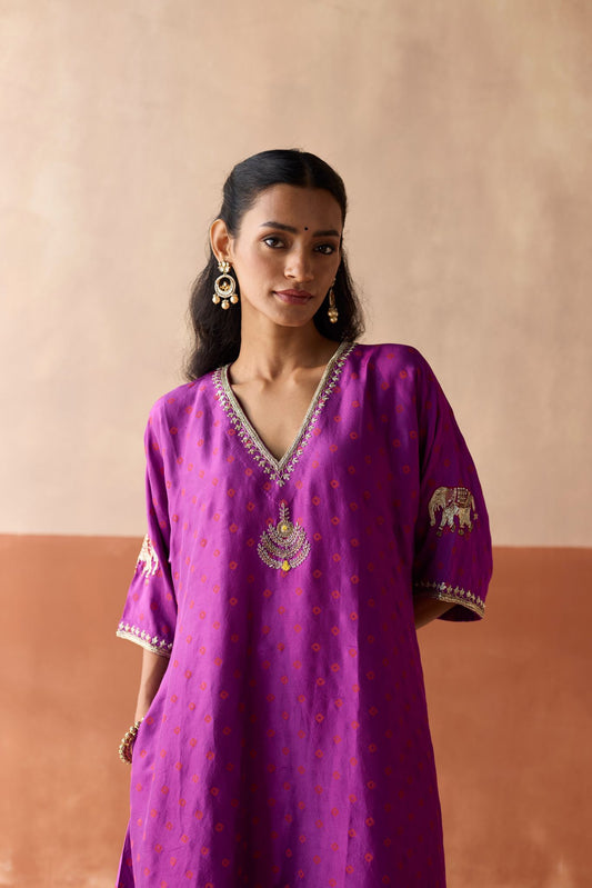 Royal Elephant Kaftan - Amethyst