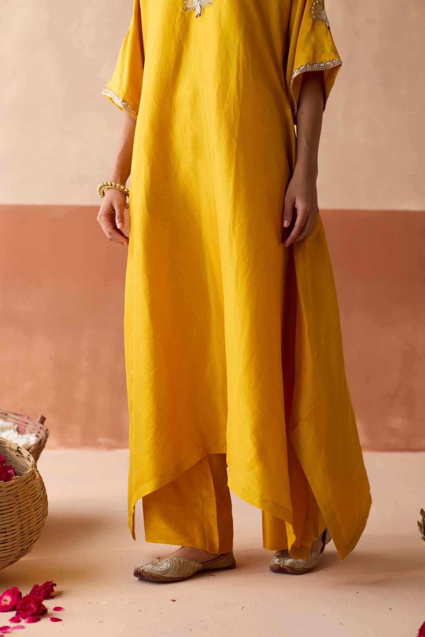 Peacock Kaftan - Yellow