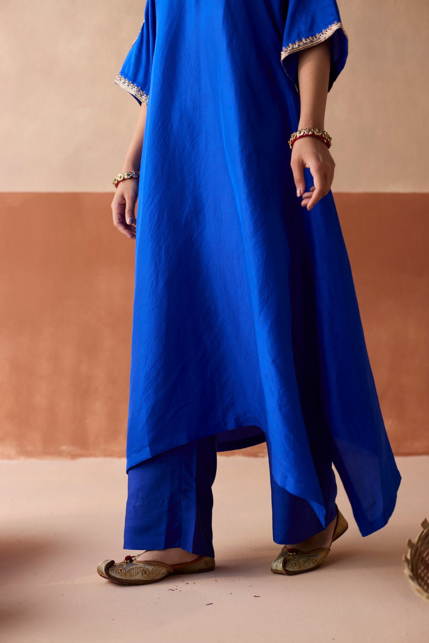 Peacock Kaftan - Cobalt Blue