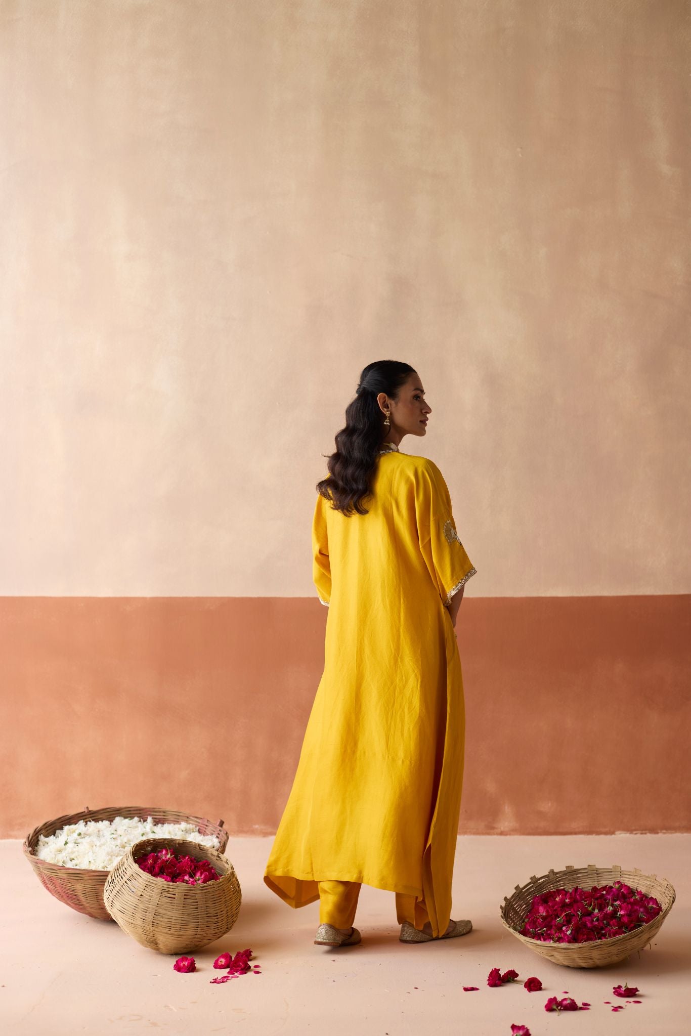 Peacock Kaftan - Yellow