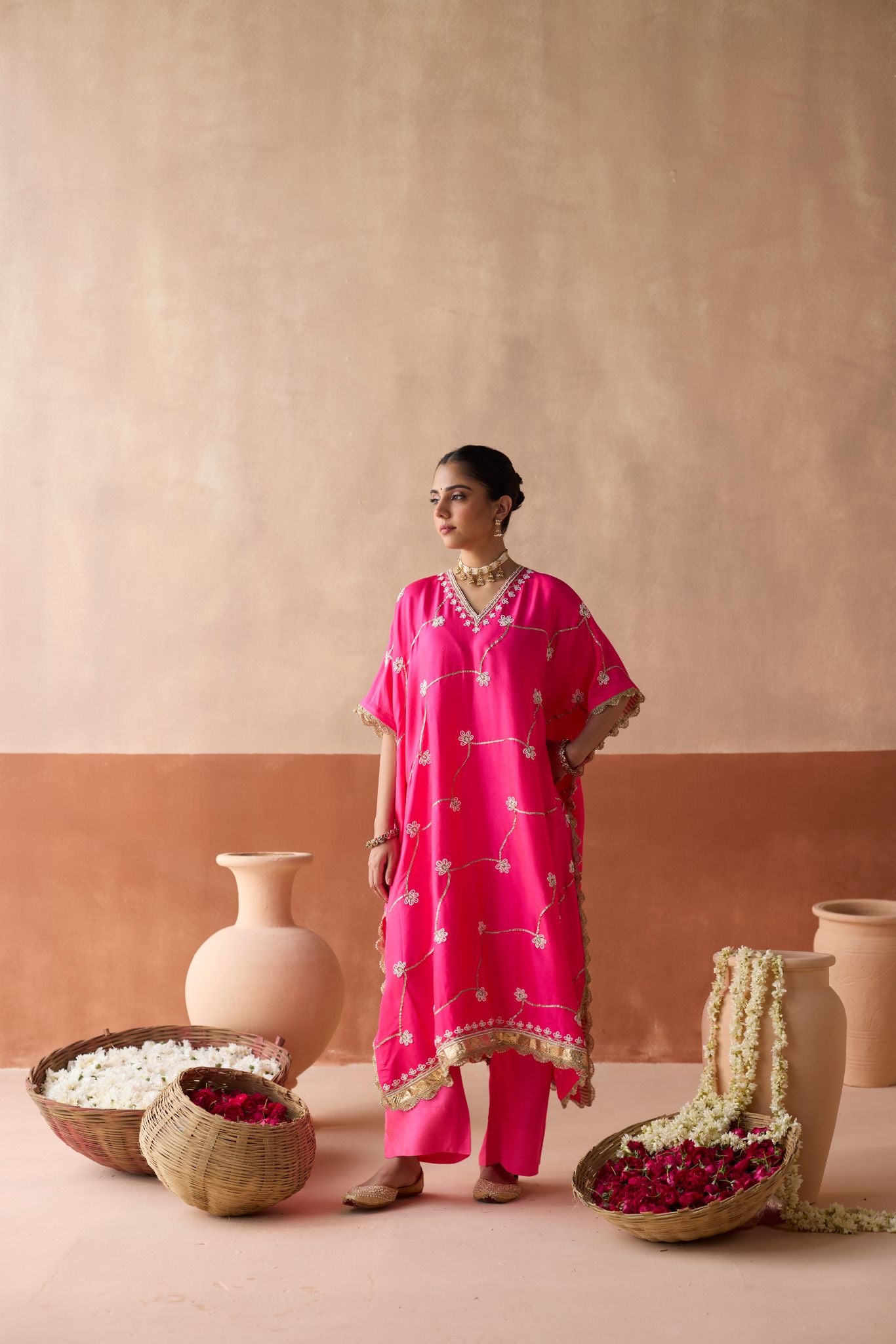 Pearl Kaftan - Fuchsia