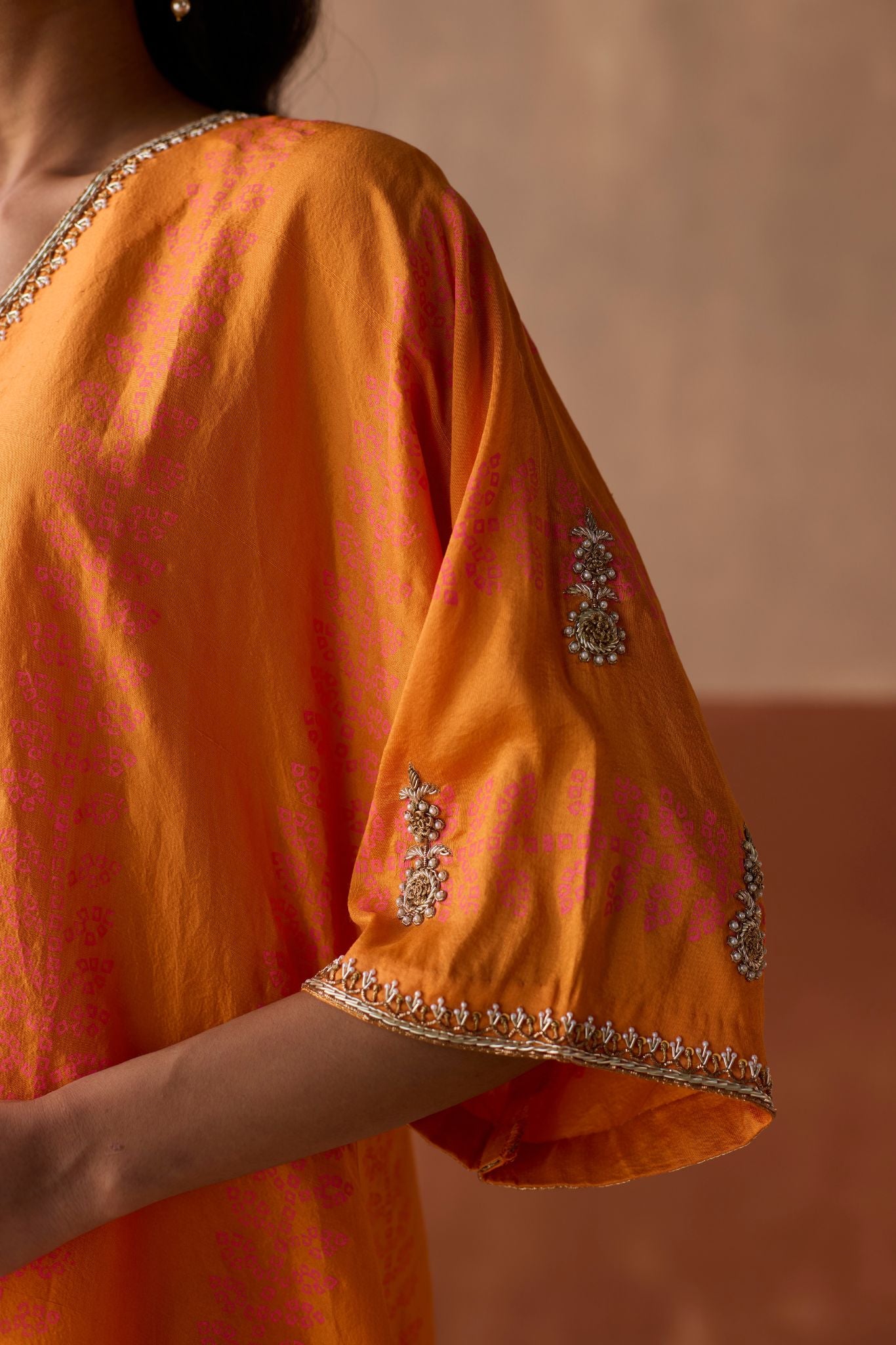 Stripe Chaand Kaftan - Marigold