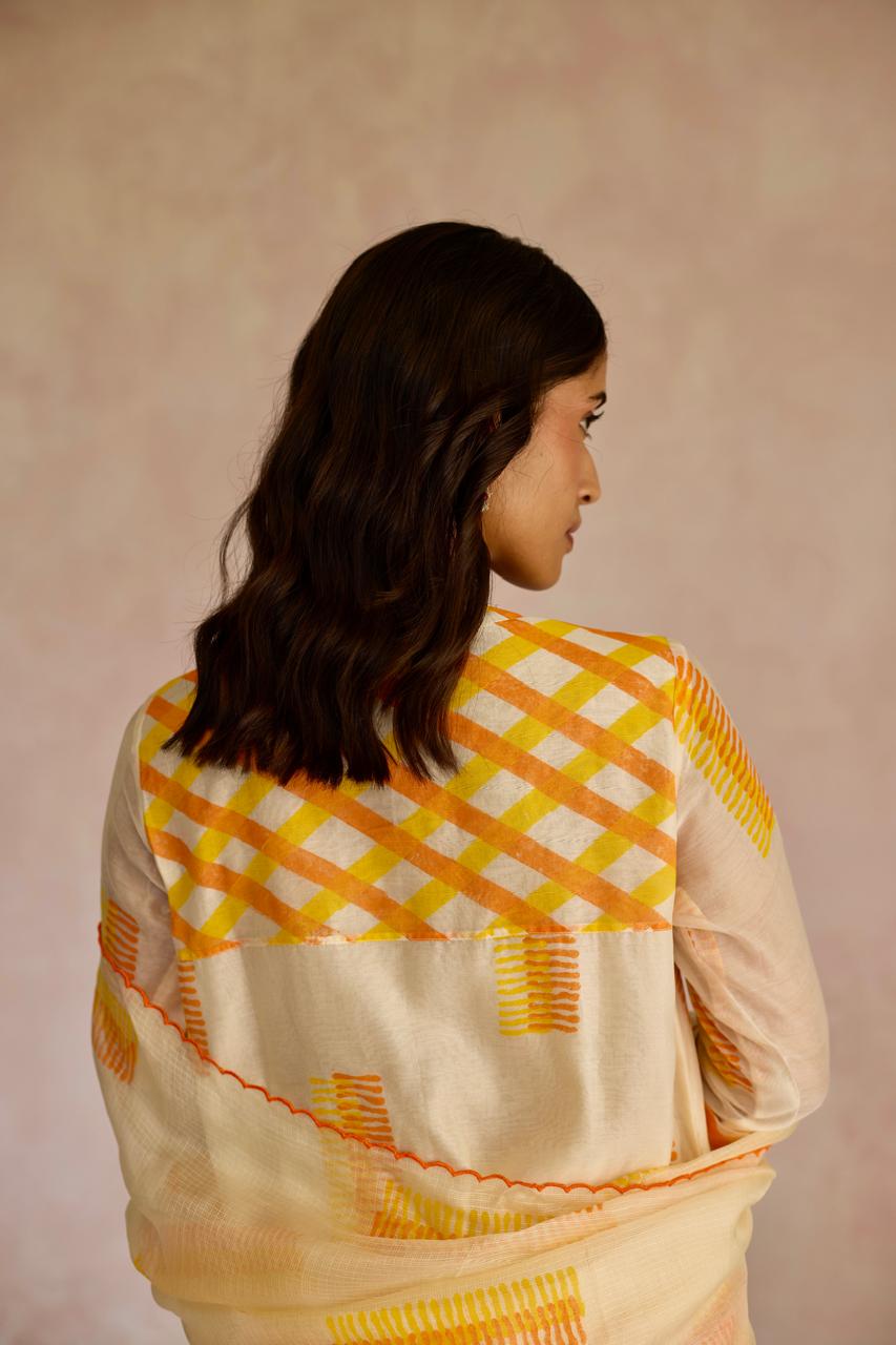 Sunset Radiance: Chanderi Kurta Set
