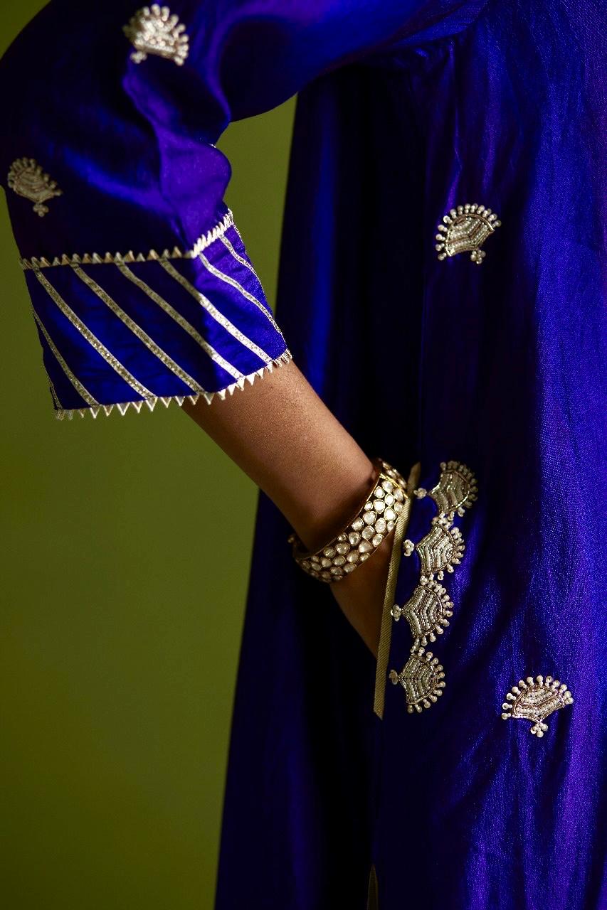 Twilight Dream: Ink Blue + Violet Silk Feather Set