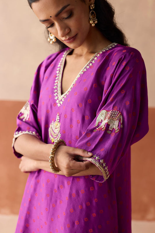 Royal Elephant Kaftan - Amethyst
