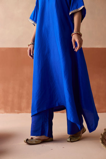 Peacock Kaftan - Cobalt Blue