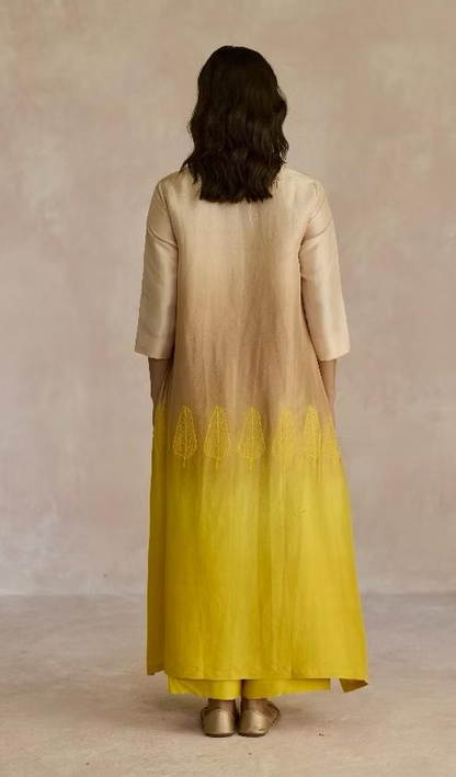Dupion Leaf Set - Ombre Beige & Yellow