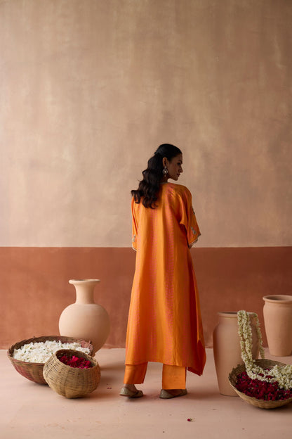Stripe Chaand Kaftan - Marigold