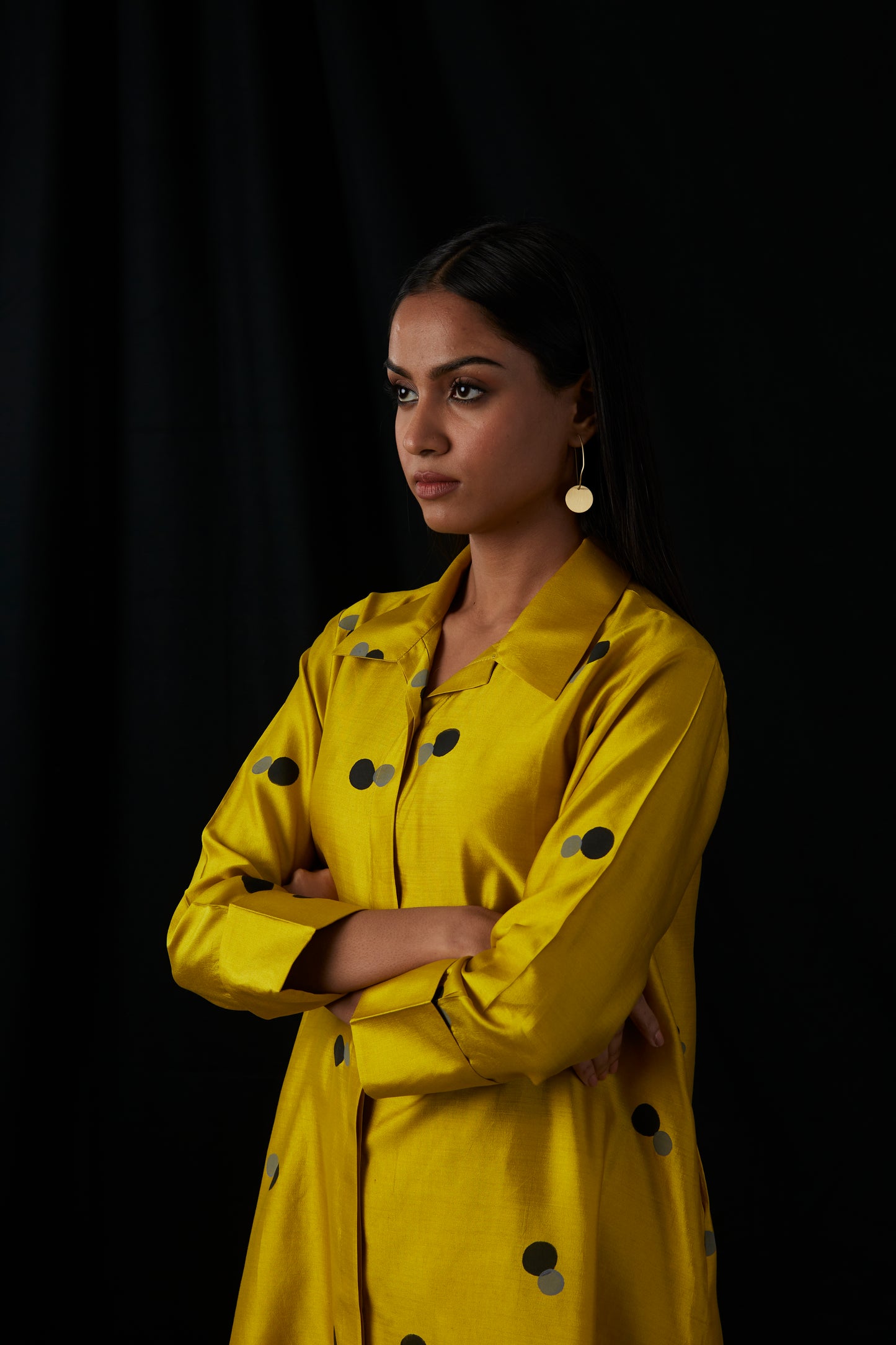 Sunspot Polka | Block Print Silk Kurta Set