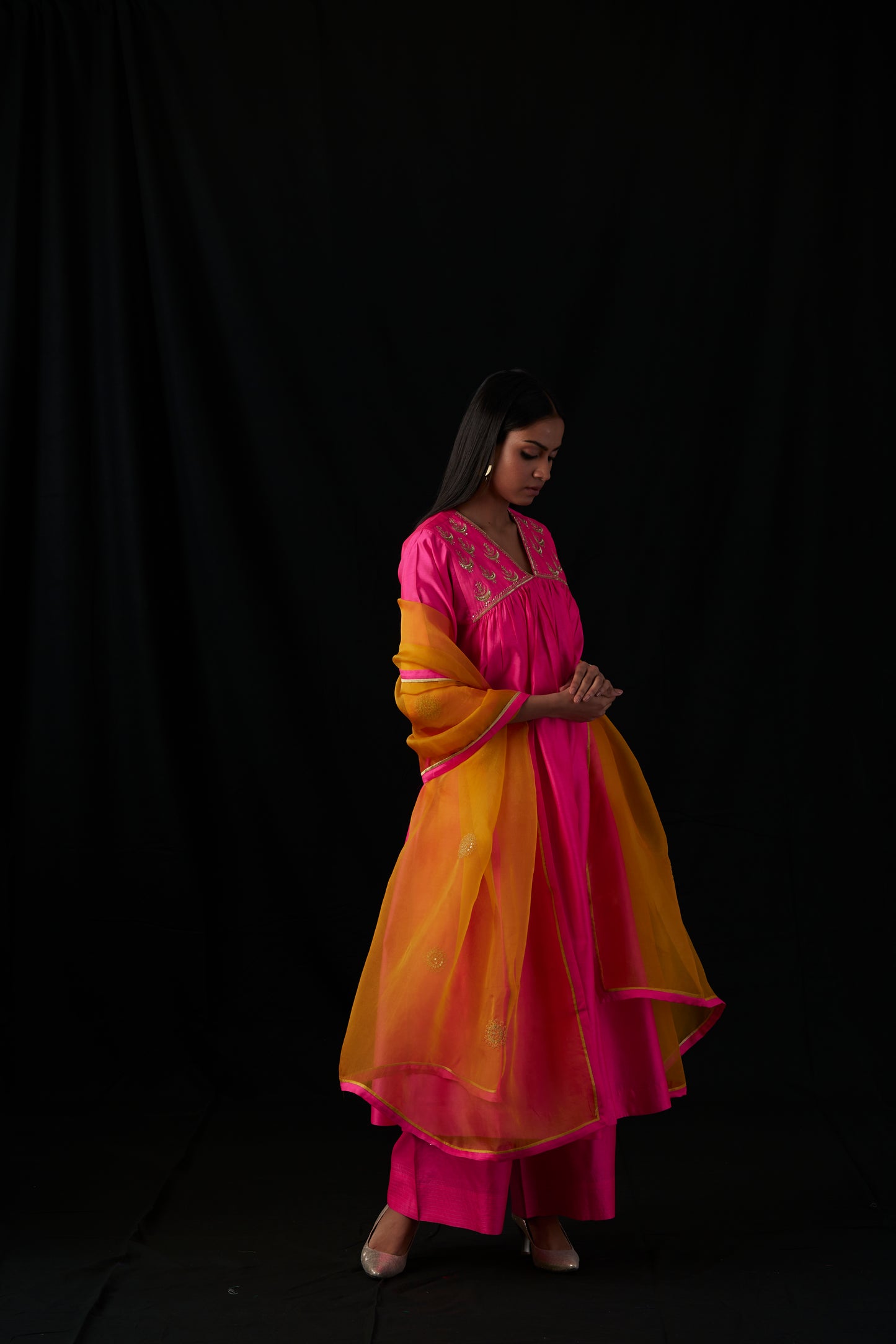 Silk Pink Chand Elegance Set