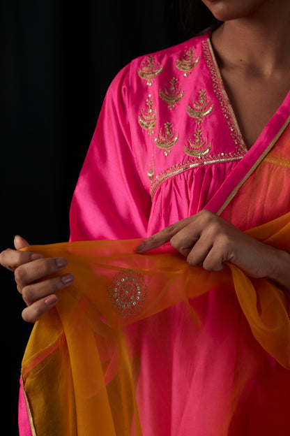 Silk Pink Chand Elegance Set