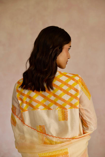Sunset Radiance: Chanderi Kurta Set