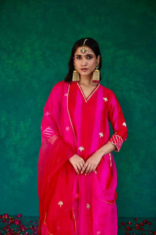 Scarlet Plume: Red + Pink Silk Feather Set