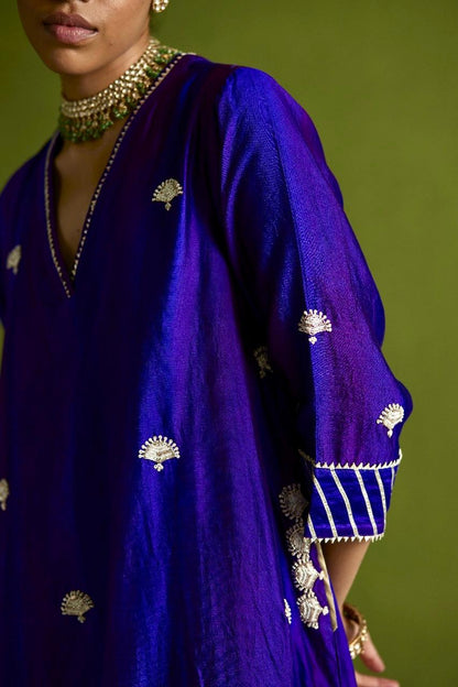 Twilight Dream: Ink Blue + Violet Silk Feather Set